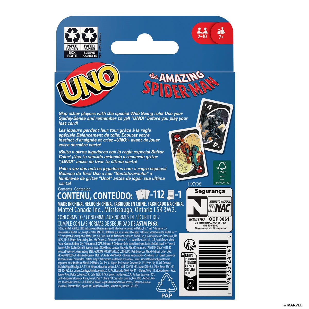 The Amazing Spider-Man UNO Card Game