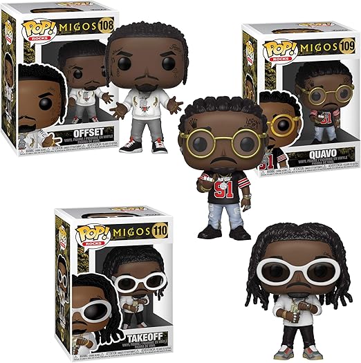 Funko Pop! Offset #108, Quavo #109, Takeoff #110 (Set of 3)