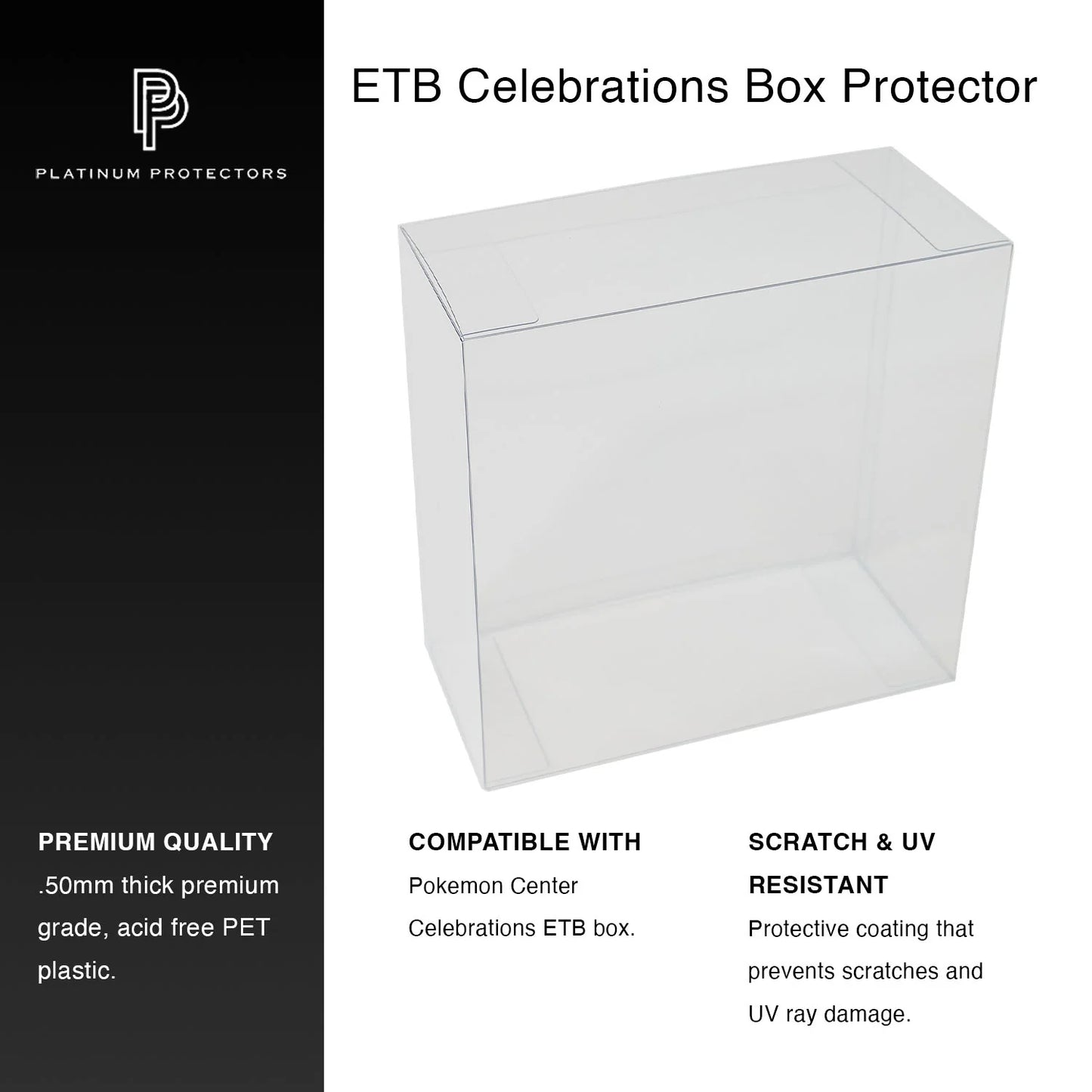 Platinum Protectors Pokemon Center Celebrations ETB Boxes - UV & Scratch-Resistant
