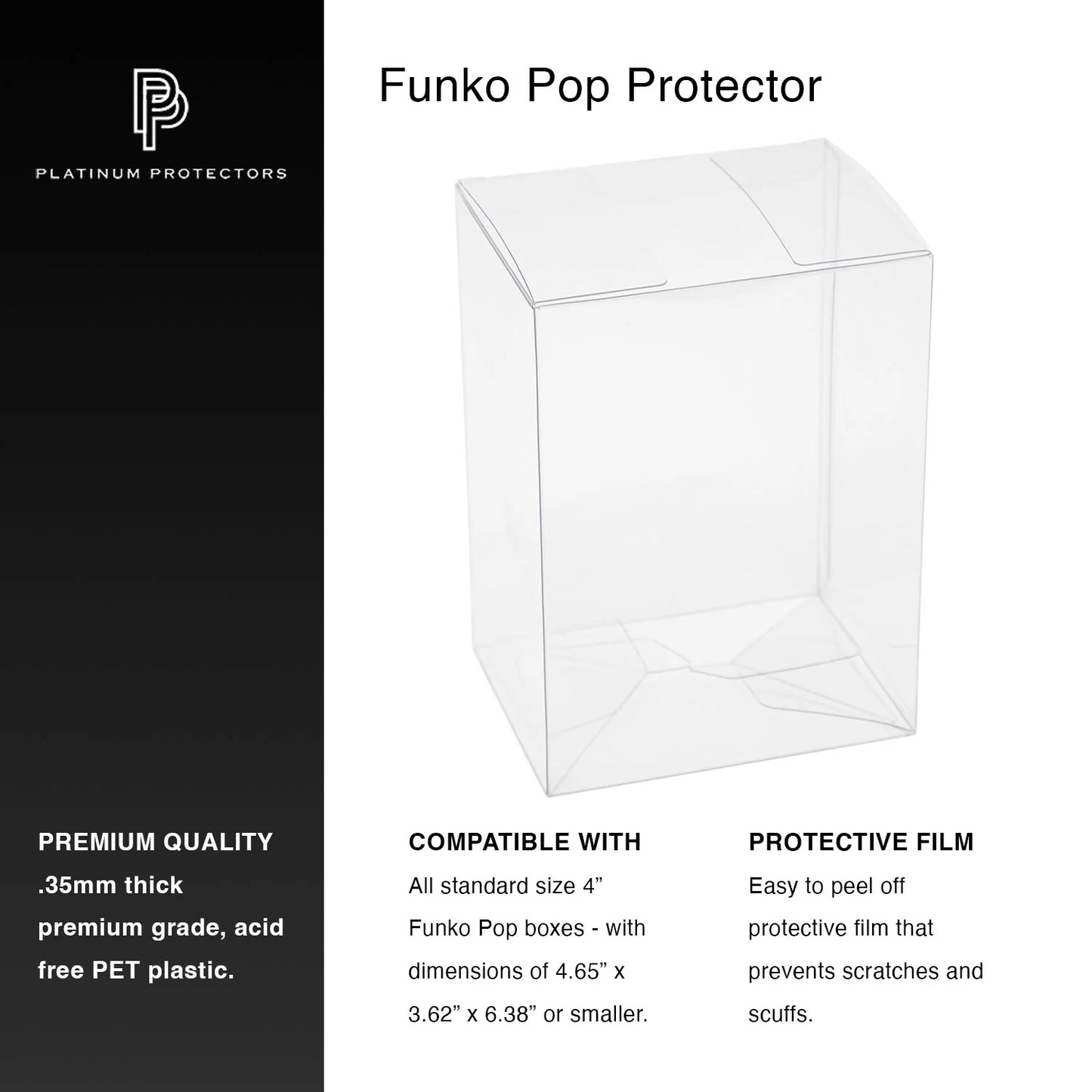 Platinum Protectors Funko Pop! 4" - .35mm - UV & Scratch-Resistant