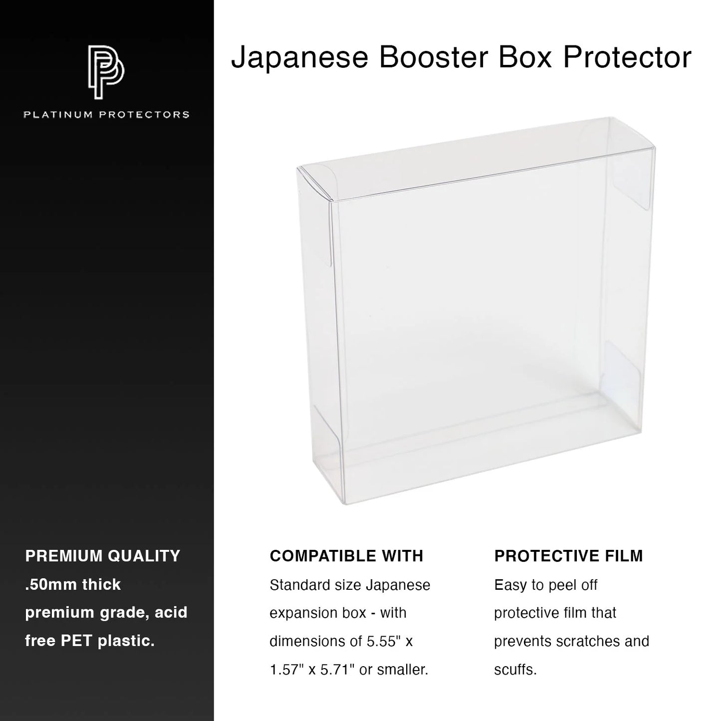 Platinum Protectors Pokemon Japanese Booster Expansion Box - UV & Scratch-Resistant