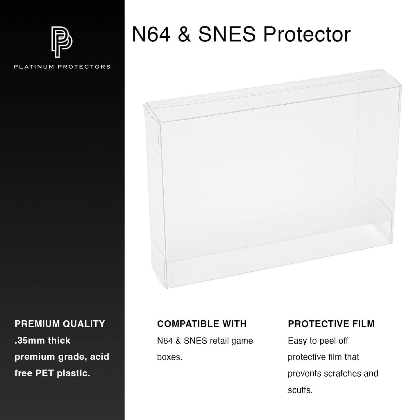 Platinum Protectors Super Nintendo SNES & N64 Game Boxes