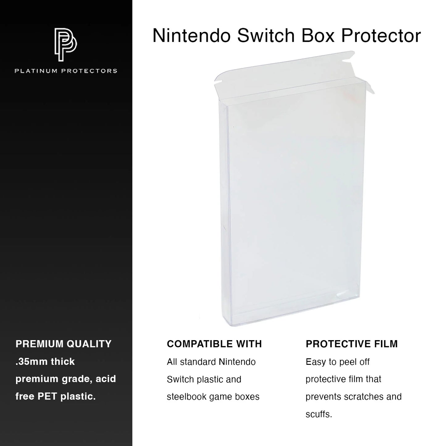 Platinum Protectors Nintendo Switch Plastic & Steelbook Game Boxes