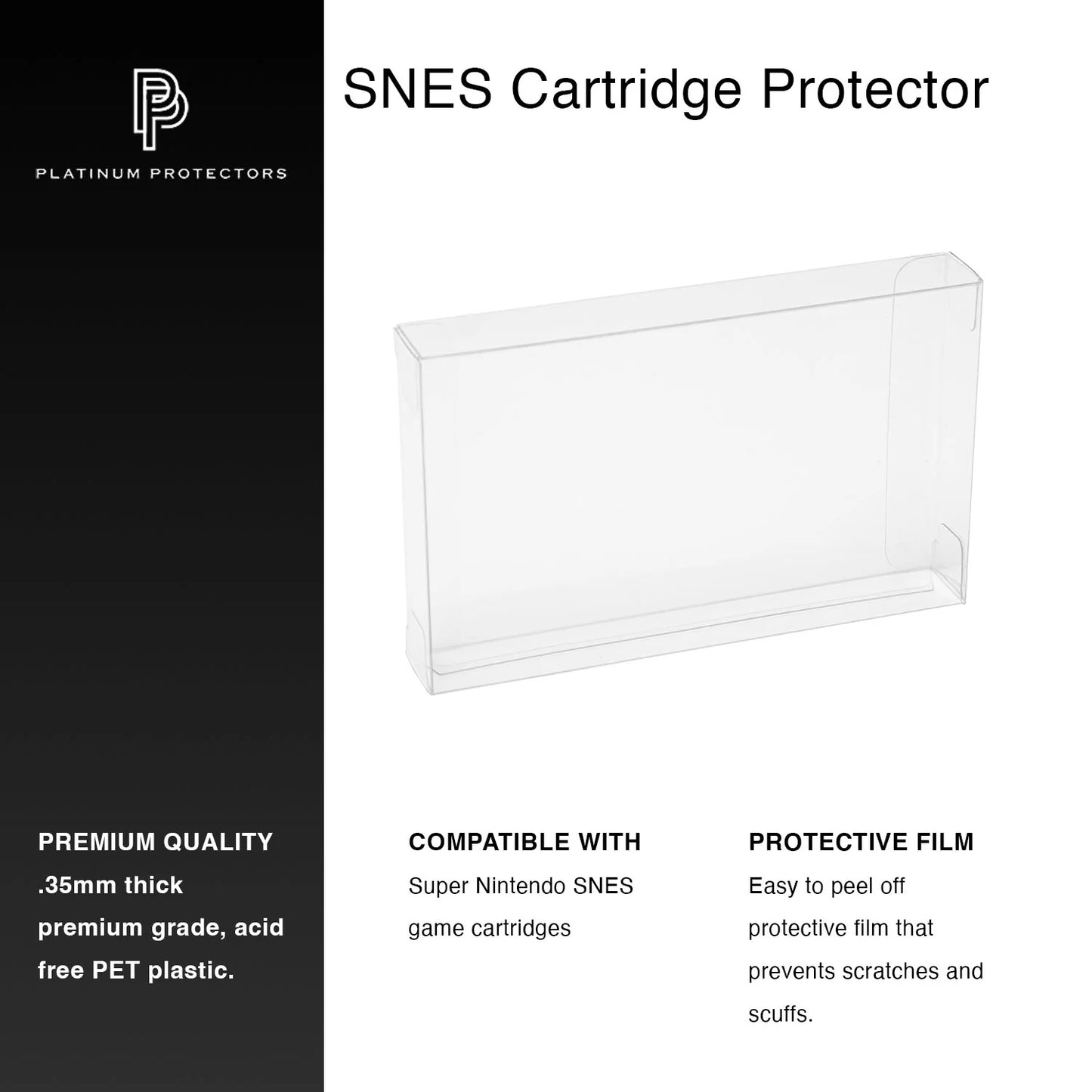 Platinum Protectors Super Nintendo SNES Game Cartridges
