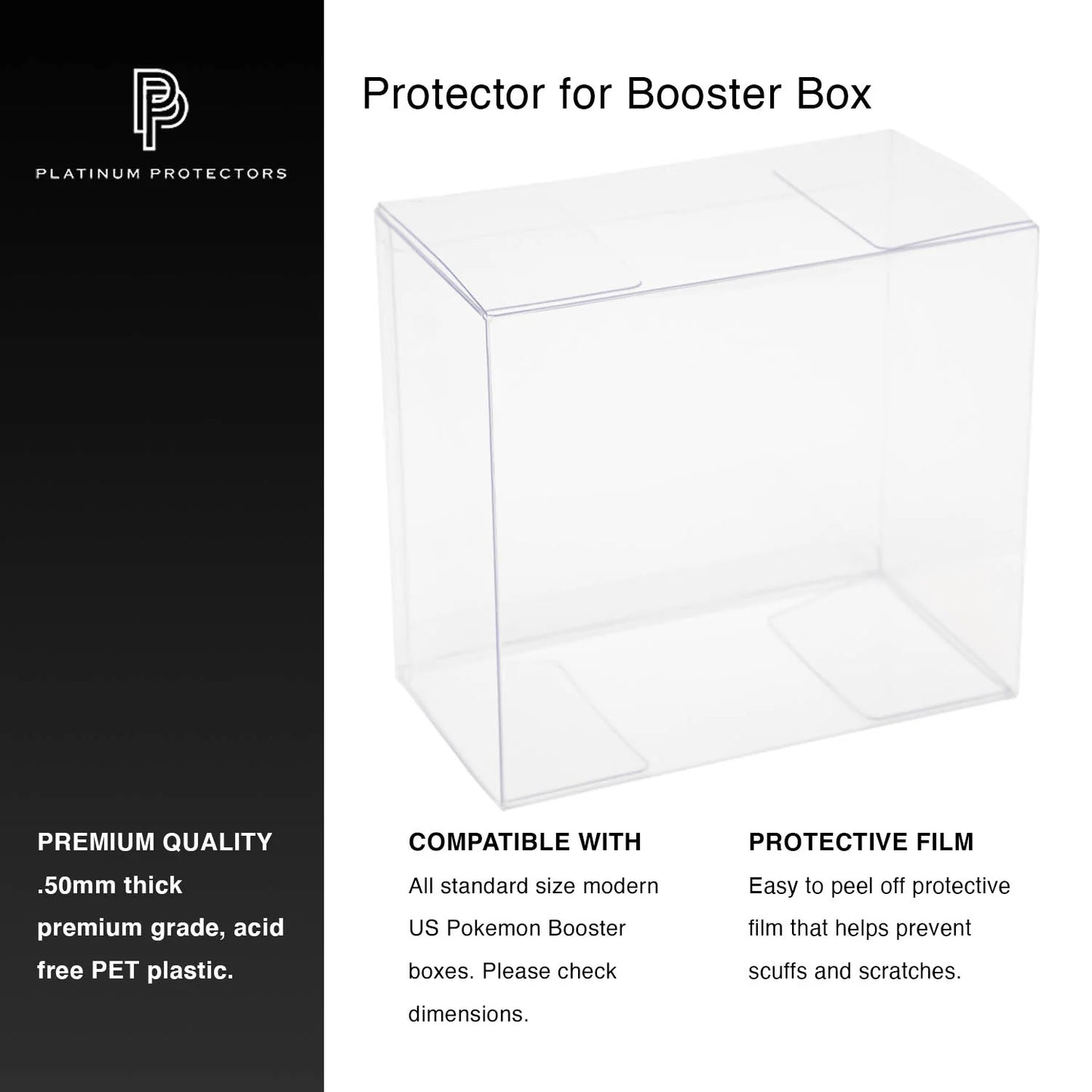 Platinum Protectors Pokemon Booster Boxes - UV & Scratch-Resistant