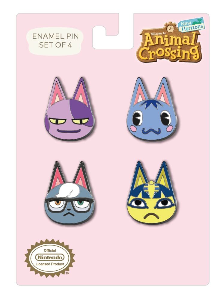 Animal Crossing: New Horizons — Cat Villagers Enamel Pin Set (4-Piece)
